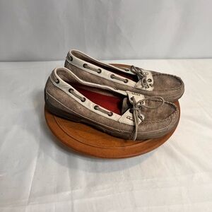 Twisted X Women’s Casual Driving Moc Dusty Tan White WDM0009 Slip On Size 8 1/2